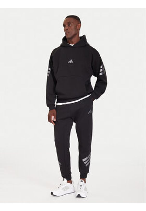 Adidas - adidas Spodnie dresowe Future Icons 3-Stripes JX1958 Czarny Regular Fit. Kolor: czarny. Materiał: bawełna