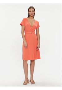 Liu Jo Sukienka codzienna VA4112 JS360 Pomarańczowy Regular Fit. Okazja: na co dzień. Kolor: pomarańczowy. Materiał: wiskoza. Typ sukienki: proste. Styl: casual #3