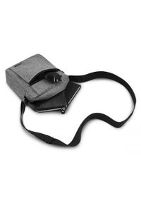 Męska Torebka Na Ramię - (Listonoszka) - Pako Jeans - Szara. Kolor: szary. Materiał: poliester #3