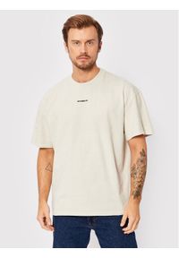 Woodbird T-Shirt Bose Mock 2236-424 Beżowy Boxy Fit. Kolor: beżowy. Materiał: bawełna