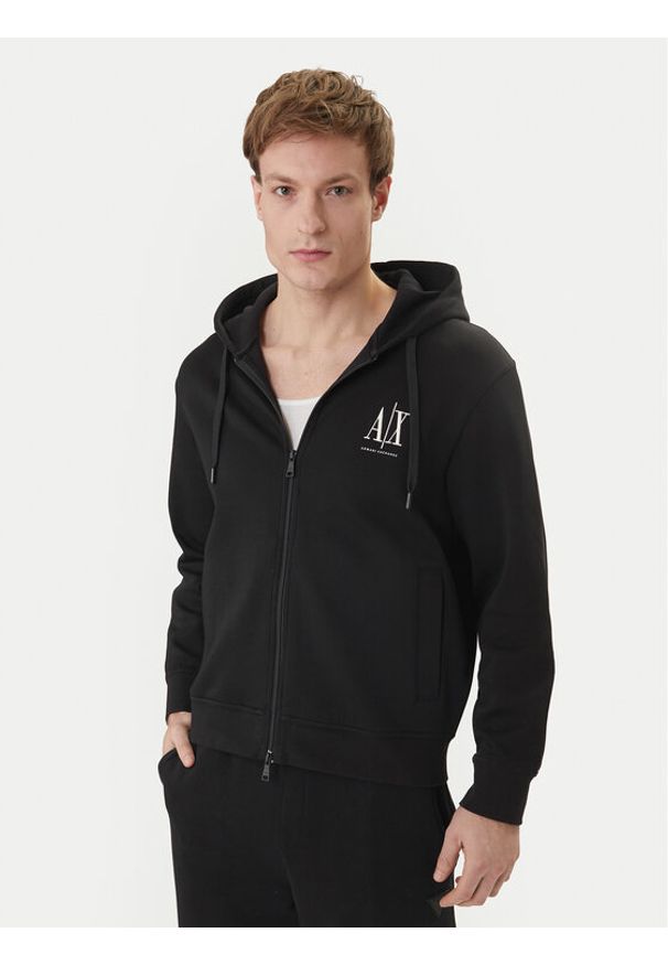 Armani Exchange Bluza XM000371 AF10818 UC001 Czarny Regular Fit. Kolor: czarny. Materiał: bawełna
