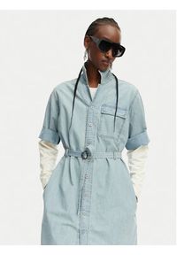 G-Star RAW - G-Star Raw Sukienka jeansowa D28853-E356 Niebieski Regular Fit. Kolor: niebieski. Materiał: bawełna #6