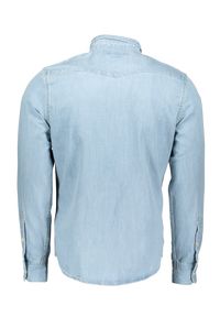 Lee - LEE WESTERN SHIRT MĘSKA KOSZULA JEANSOWA Z DŁUGIM RĘKAWEM LOGO HEATHER BLUE L643PLLI 112115421. Materiał: jeans. Długość rękawa: długi rękaw. Długość: długie #4