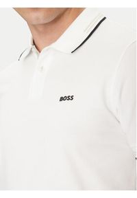 BOSS Polo Paul 50506193 Beżowy Slim Fit. Typ kołnierza: polo. Kolor: beżowy. Materiał: bawełna