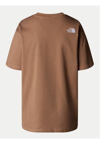 The North Face T-Shirt Simple Dome NF0A87NQ Brązowy Oversize. Kolor: brązowy. Materiał: bawełna #2