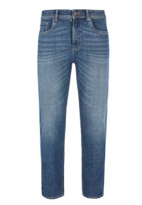 Volcano - Spodnie jeansowe, Straight Leg, D-LEON 50. Kolekcja: plus size. Kolor: niebieski. Styl: klasyczny