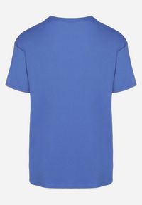 Born2be - Niebieska Bawełniana Koszulka T-shirt w Stylu Basic Malorisa. Okazja: na co dzień. Kolor: niebieski. Materiał: bawełna. Styl: klasyczny, casual, elegancki #6