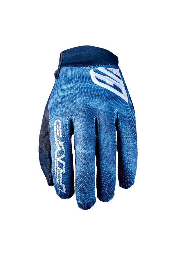 FIVE GLOVES - Rękawice XR-PRO - CAMO BLUE (niebieski kamuflaż) - XXXL/13. Kolor: niebieski. Materiał: skóra. Sport: kolarstwo
