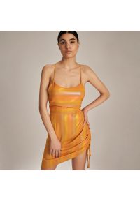 Reserved - Sukienka mini - Pomarańczowy. Kolor: pomarańczowy. Długość: mini #1