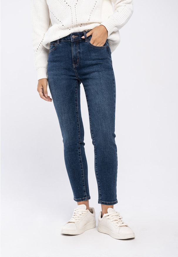 Volcano - Spodnie jeansowe Slim Fit, D –MERCY 12. Kolekcja: plus size. Kolor: niebieski. Styl: klasyczny