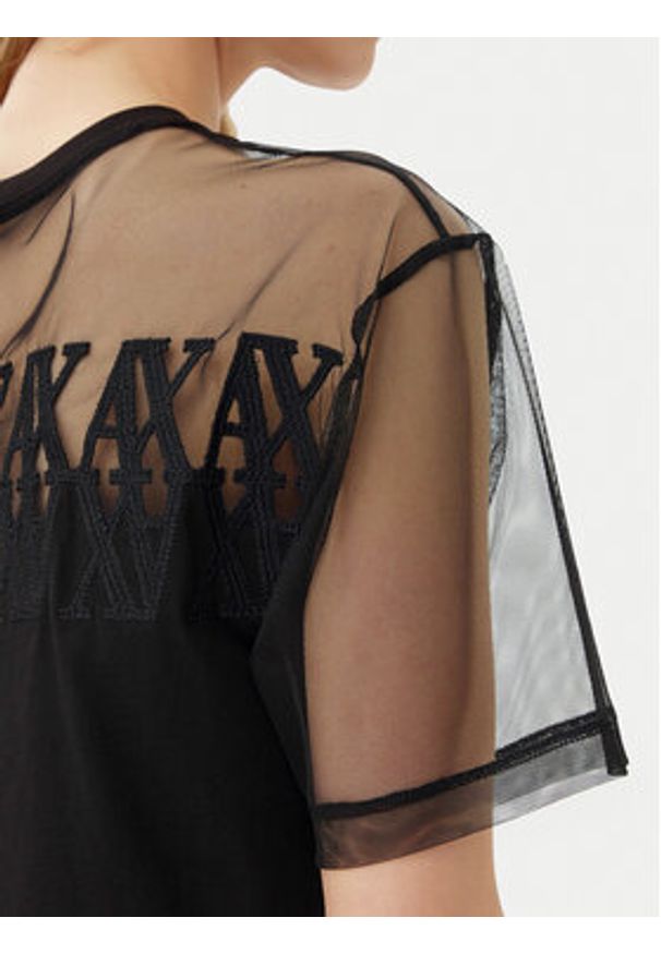 Armani Exchange T-Shirt XW000516 AF10359 UC001 Czarny Cropped Fit. Kolor: czarny. Materiał: bawełna