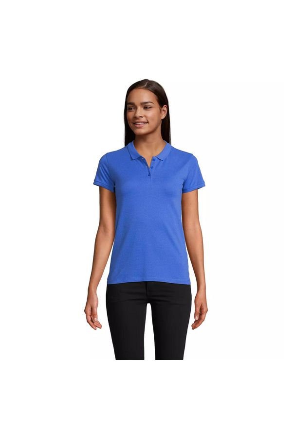 SOL'S - Damska koszulka polo Sol's Planet. Typ kołnierza: polo. Kolor: niebieski. Styl: elegancki