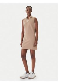 Guess Sukienka codzienna V6GK02 K2928 Beżowy Regular Fit. Okazja: na co dzień. Kolor: beżowy. Materiał: syntetyk. Typ sukienki: proste. Styl: casual #4