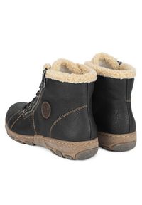 Rieker Trzewiki Z0121-00 Czarny. Kolor: czarny. Materiał: materiał #7