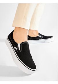 Vans Tenisówki Classic Slip-On P VN00018EBLK Czarny. Zapięcie: bez zapięcia. Kolor: czarny. Materiał: materiał #9