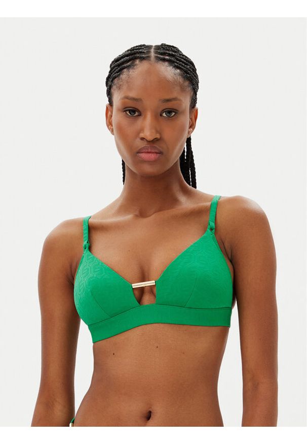 Chantelle Góra od bikini Hera C16WQF Zielony. Kolor: zielony. Materiał: syntetyk
