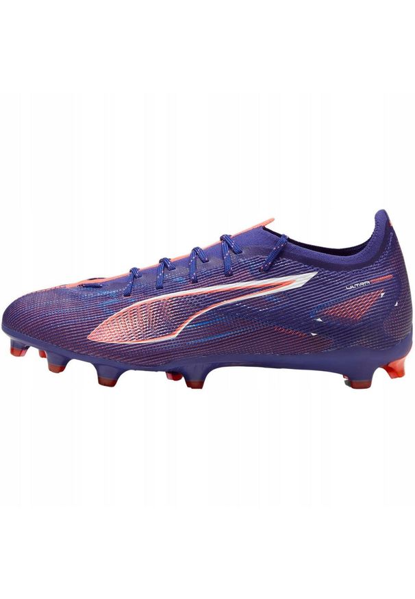Buty piłkarskie męskie Puma Ultra Pro FG Lapis. Kolor: fioletowy, biały, wielokolorowy. Materiał: materiał. Sport: piłka nożna