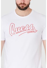 Guess - GUESS Biały t-shirt męski beachwear. Kolor: biały #2