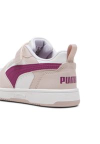 Puma - Dziecięce sneakersy PUMA Rebound V6 Lo PUMA Mauve Mist Magenta Gleam White Pink. Kolor: wielokolorowy, różowy, biały