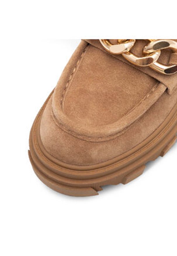 Badura Loafersy SOPHIA-01 Brązowy. Kolor: brązowy. Materiał: skóra, zamsz