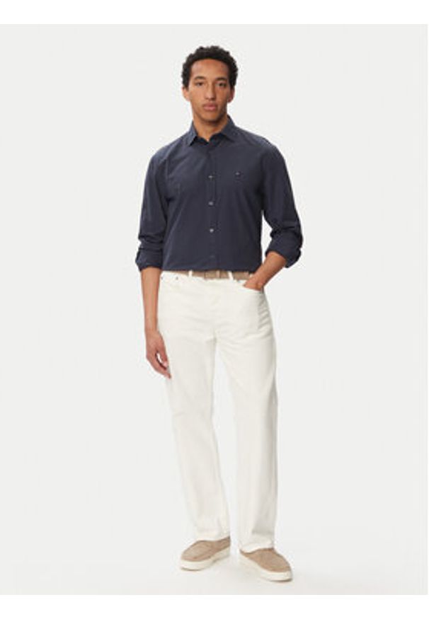 TOMMY HILFIGER - Tommy Hilfiger Koszula Gmd MW0MW43298 Granatowy Regular Fit. Kolor: niebieski. Materiał: bawełna