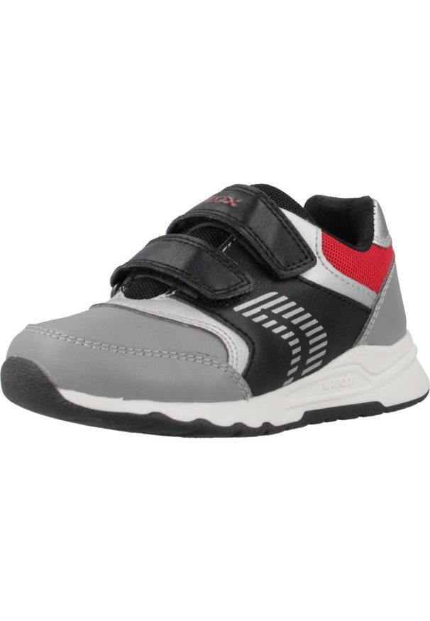 Geox - Buty GEOX B PYRIP BOY Szary. Kolor: szary. Materiał: syntetyk, tkanina. Sport: turystyka piesza