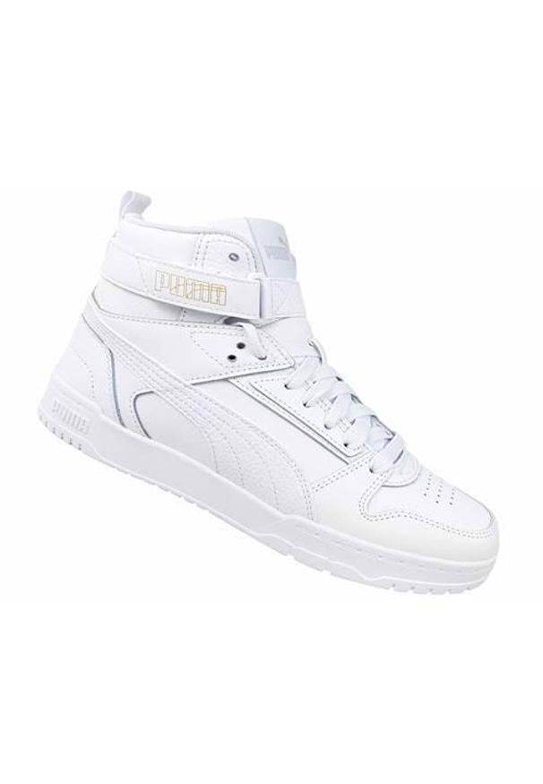 Buty do chodzenia damskie Puma Rbd Game JR. Wysokość cholewki: za kostkę. Zapięcie: rzepy. Kolor: biały, wielokolorowy. Materiał: materiał, syntetyk. Szerokość cholewki: normalna. Sport: turystyka piesza