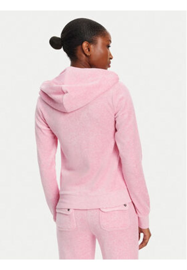 Juicy Couture Bluza Robertson JCAP176 Różowy Slim Fit. Kolor: różowy. Materiał: syntetyk