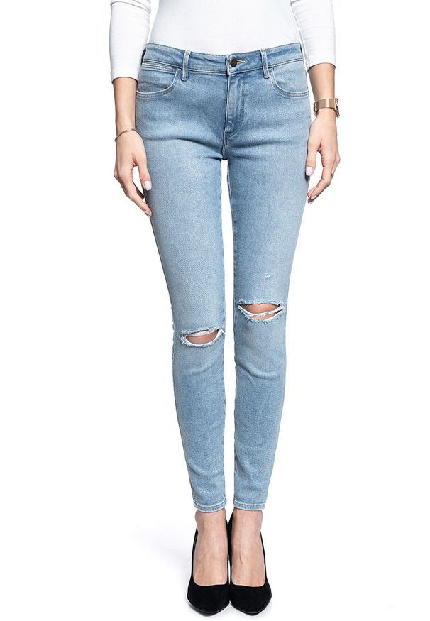 Wrangler - SPODNIE DAMSKIE WRANGLER SKINNY STONED RIBBED W28KTX98R 112128341