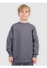 4f - 4F Komplet dresowy chłopięcy - szary 122/128 (6-8 lat). Okazja: na co dzień, na uczelnię, do domu. Typ kołnierza: bez kaptura. Kolor: szary. Materiał: dresówka. Sezon: lato. Styl: casual #2