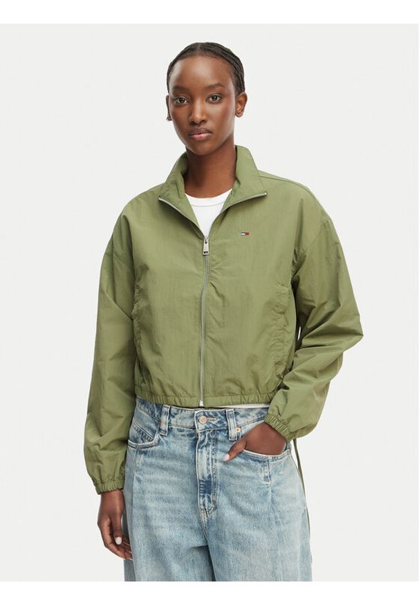 Tommy Jeans Kurtka przejściowa DW0DW22325 Zielony Regular Fit. Kolor: zielony. Materiał: syntetyk