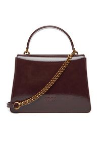 Pinko - PINKO Torebka Love One Top Handle Classic Light PE 25 PLTT 100066 A1UV Y1HQ Bordowy. Kolor: czerwony. Materiał: skórzane
