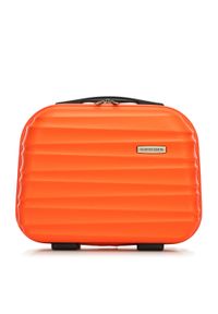 Wittchen - Komplet walizek z ABS-u z żebrowaniem pomarańczowy. Kolor: pomarańczowy. Materiał: guma. Styl: elegancki #4