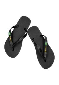 Czarne Japonki Ipanema Stylowe Obuwie. Okazja: na plażę, na spacer, na co dzień. Kolor: czarny. Materiał: materiał. Wzór: paski. Sezon: lato. Styl: elegancki