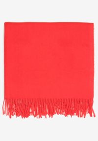 Renee - Czerwony Szalik Michfyndar. Kolor: czerwony. Materiał: tkanina. Wzór: aplikacja. Styl: elegancki #4