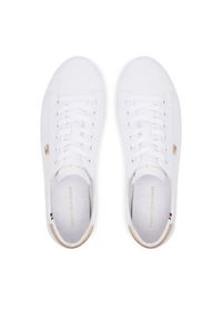 TOMMY HILFIGER - Tommy Hilfiger Sneakersy Vulc Canvas Lace Up Sneaker FW0FW08647 Biały. Kolor: biały. Materiał: materiał #6