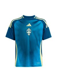 Adidas - Koszulka Sweden 25 (Women's Team) Away Kids. Kolor: niebieski. Materiał: materiał