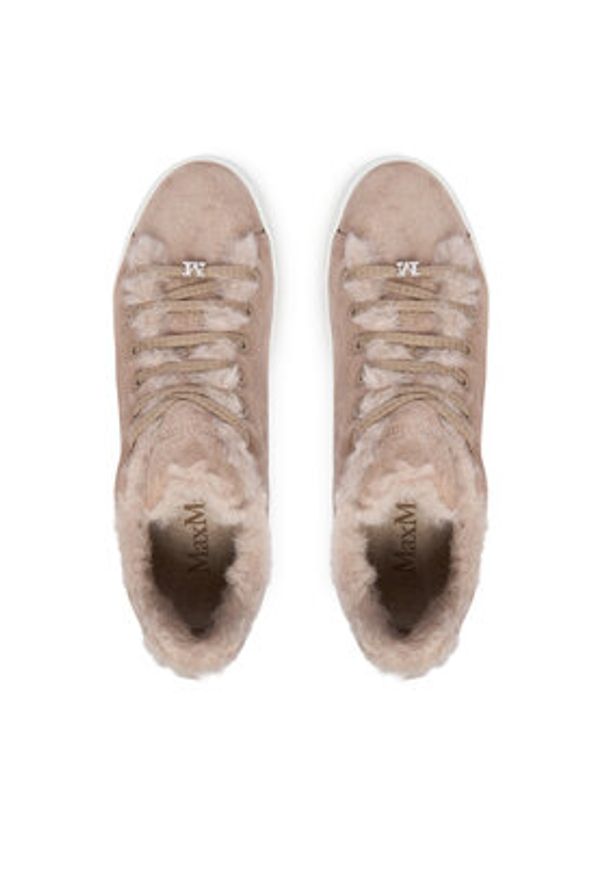 Max Mara Sneakersy Tmaxi1 2524766172650 Beżowy. Kolor: beżowy. Materiał: zamsz, skóra