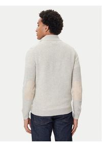 Barbour Sweter Patch Half Zip MKN0585BE14 Beżowy Regular Fit. Kolor: beżowy. Materiał: wełna #4