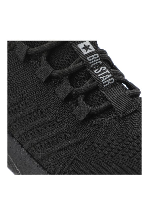 Big-Star - Sneakersy damskie Big Star, cholewka z materiału dopasowujące do stopy miękka wyściółka komfortowa wkładka lekka amortyzująca podeszwa, czarne, UU274. Okazja: na spacer, na co dzień. Kolor: czarny. Materiał: materiał. Szerokość cholewki: normalna. Sport: turystyka piesza