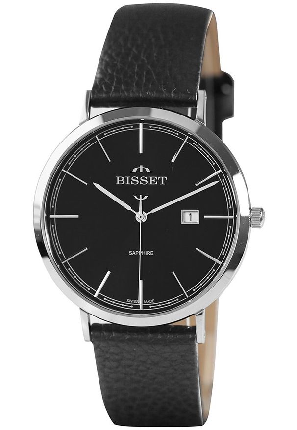 Zegarek Bisset ZEGAREK MĘSKI BISSET BSCE61 (zb097a) - SZAFIROWE SZKŁO. Kolor: niebieski