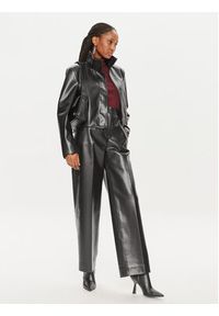 Calvin Klein Spodnie skórzane K20K207083 Czarny Straight Leg. Kolor: czarny. Materiał: syntetyk #2