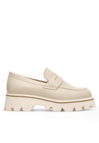 Badura Loafersy GISELLE-24SS202 Beżowy. Kolor: beżowy. Materiał: skóra