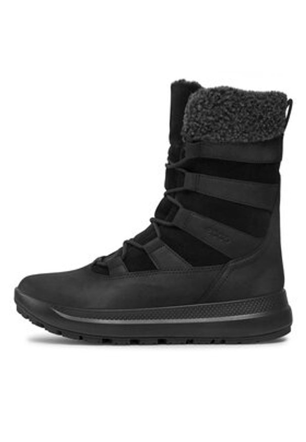 ecco - ECCO Botki Solice Waterproof 42021351052 Czarny. Kolor: czarny. Materiał: skóra, nubuk
