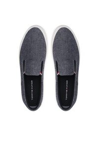 TOMMY HILFIGER - Tommy Hilfiger Tenisówki Th Hi Vulc Core Low Slip On FM0FM04734 Granatowy. Zapięcie: bez zapięcia. Kolor: niebieski. Materiał: materiał #4