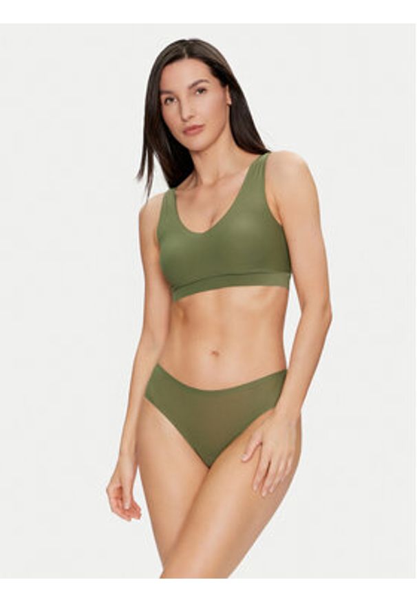Chantelle Figi brazylijskie Soft Stretch C10630 Zielony. Kolor: zielony. Materiał: syntetyk