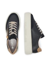 Rieker Sneakersy M1912-00 Czarny. Kolor: czarny. Materiał: skóra #5