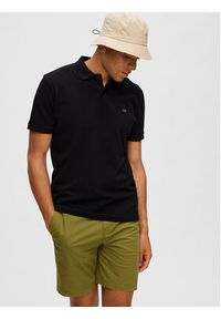 Selected Homme Polo 16087839 Czarny Regular Fit. Typ kołnierza: polo. Kolor: czarny #5