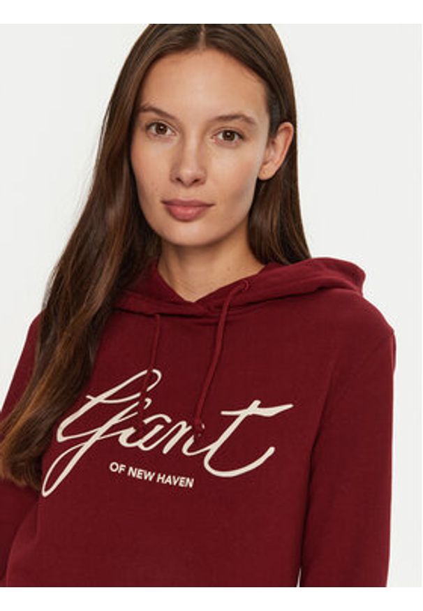 GANT - Gant Bluza 4201252 Czerwony Regular Fit. Kolor: czerwony. Materiał: bawełna