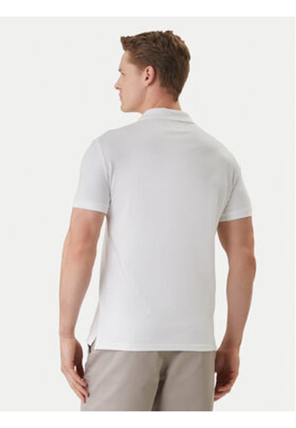 Calvin Klein Polo LV04LC254G Biały Slim Fit. Typ kołnierza: polo. Kolor: biały. Materiał: bawełna